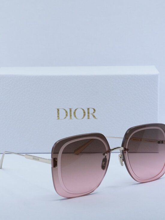 Dior ULTRADIOR SU B0F2 Square Sunglasses - Gold\\Brown main image 9
